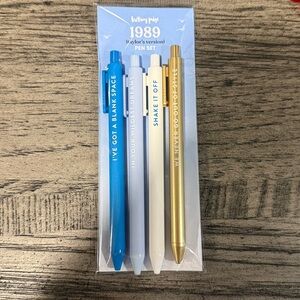 Taylor Swift 1989 Pen Set - Blue, White, Gold